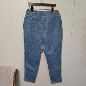 Vintage LEE Blue Super High Rise Cropped Jeans Womens 34 × 30 Sz 18 Med